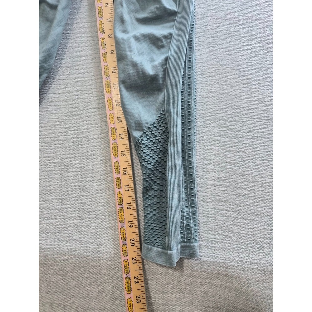 Fabletics High Waisted Seamless Leggings Womens Small Gray Ribbed Texture Detail - Picture 8 of 12